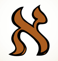 Vector drawing. Hebrew letter icon