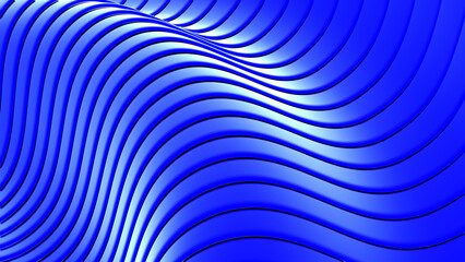 Blue background stripes 3d wavy pattern, elegant abstract striped pattern, interesting spiral architectural minimal background