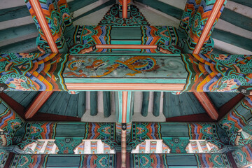 Detail of the Gongsanseong Fortress is a mountain castle in Gongju, South Korea.