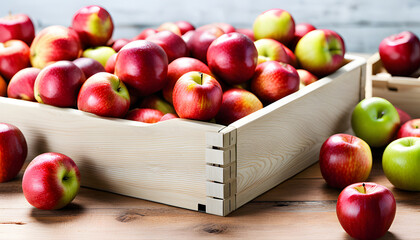 apples in a box  created using AI Generative Technology	

