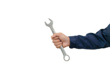 A man wearing a mechanic's work uniform