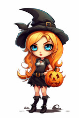 cute cartoon, cute halloween cartoon on halloween, happy halloween cartoon character, halloween greeting card, anime cartoon character