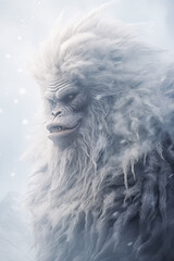 prehistoric snow man, generative ai