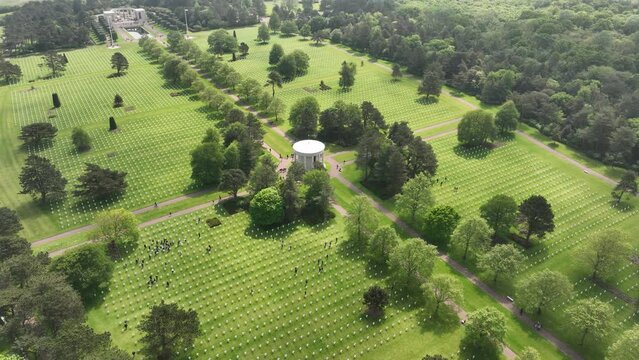 The american war cemetery in Normandy, France