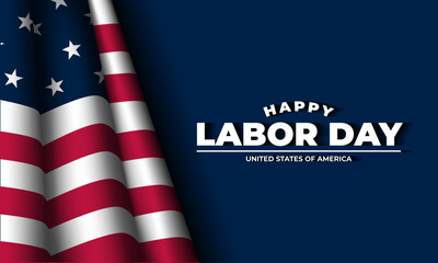 Fototapeta na wymiar Happy labor day in United States of America background vector illustration