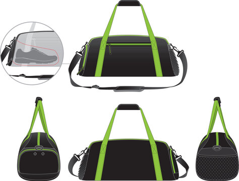 Dufflebag isolated on white background