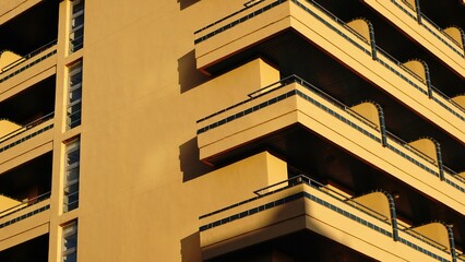 Fototapeta premium abstract background building with balconies