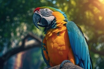 Obraz premium Vibrant Colorful Macaw Parrot
