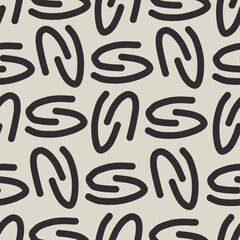 seamless pattern. a hand-drawn drawing. vector. Minimalistic pattern of abstract organic shapes. Collage with a modern print. Fashionable design template.