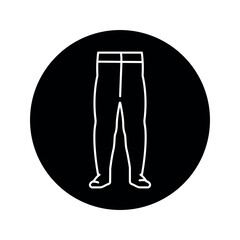 Children's tights black line icon.