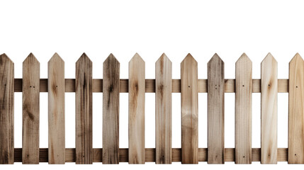 Wooden fence isolated on a transparent background, Generative AI