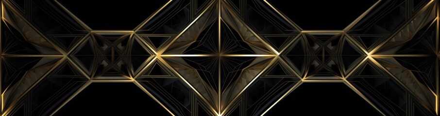 Black and gold luxury background. Generative AI
