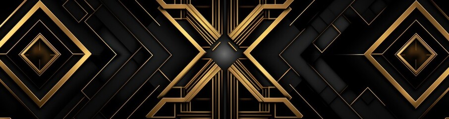 Obraz premium Black and gold luxury background. Generative AI