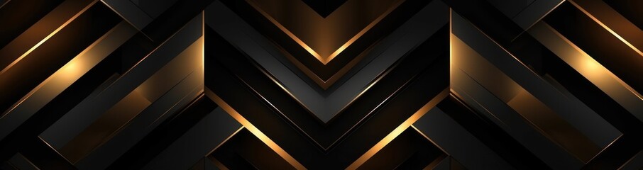 Black and gold luxury background. Generative AI