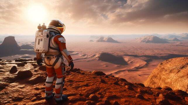火星を探索する宇宙飛行士GenerativeAI