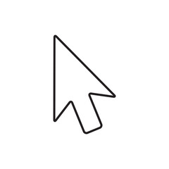 Simple cursor icon, pointer icon vector.