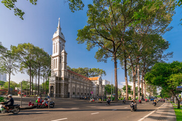 Fototapeta na wymiar Jeanne d'Arc church in Ho Chi Minh city, Vietnam