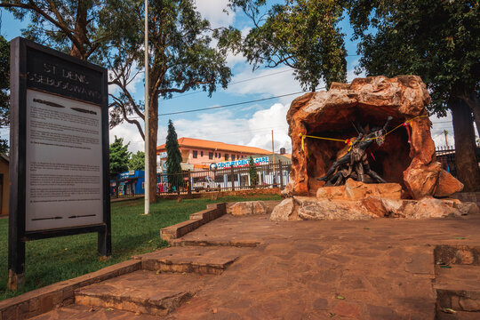 Statues of Christians persucuted under Kabaka Mwanga II of Buganda Kingdom at Uganda Martyrs Catholic Shrine in Namugongo, Uganda
