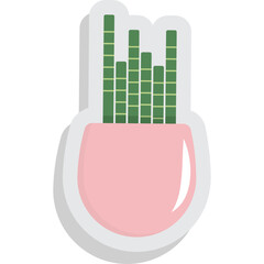 watercolor potted plants collection