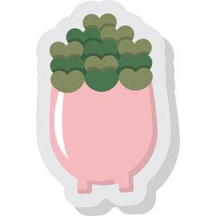 watercolor potted plants collection