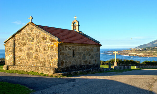 Chapel near the village of Oia, on the Portuguese Way to Santiago, Galicia