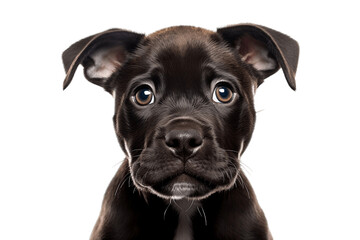 Adorable Staffordshire Bull Terrier Puppy on a Transparent Background. AI - obrazy, fototapety, plakaty