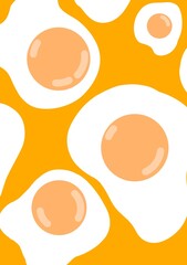 fried eggs seamless pattern