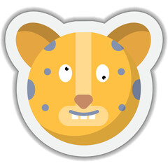 Cute cartoon cats with different emotions. Sticker collection.