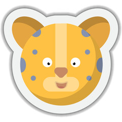Cute cartoon cats with different emotions. Sticker collection.