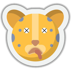 Cute cartoon cats with different emotions. Sticker collection.
