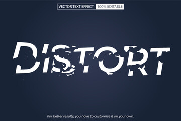 Distort vector editable text effect
