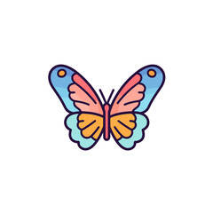 Butterfly Icon on White Background. Vector Design.