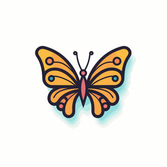 Butterfly Icon on White Background. Vector Design.