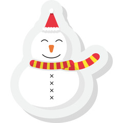 Christmas stickers collection with cute seasonal elements