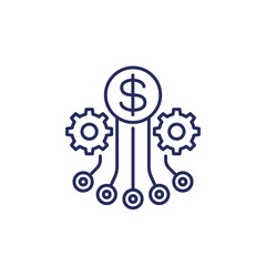 operational costs optimization line icon
