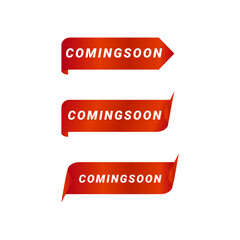 Red vector banner coming soon design template. Suitable for product label promotion