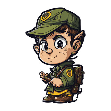 cute boy scout mascot design vector illustration