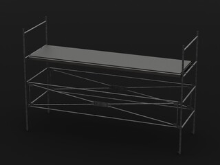 Steel Scaffolding Structure 3D Rendering