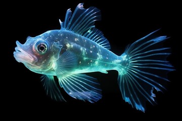 Fototapeta premium Deep sea fish. Generative AI.