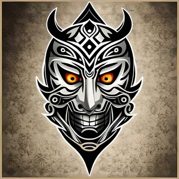 Mascara diabolica tatuagem