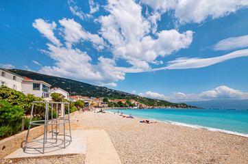 Urlaubsort Baska im Süden der Insel Krk, Kroatien