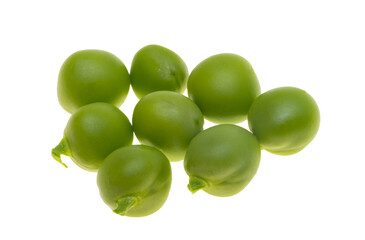 young green peas isolated