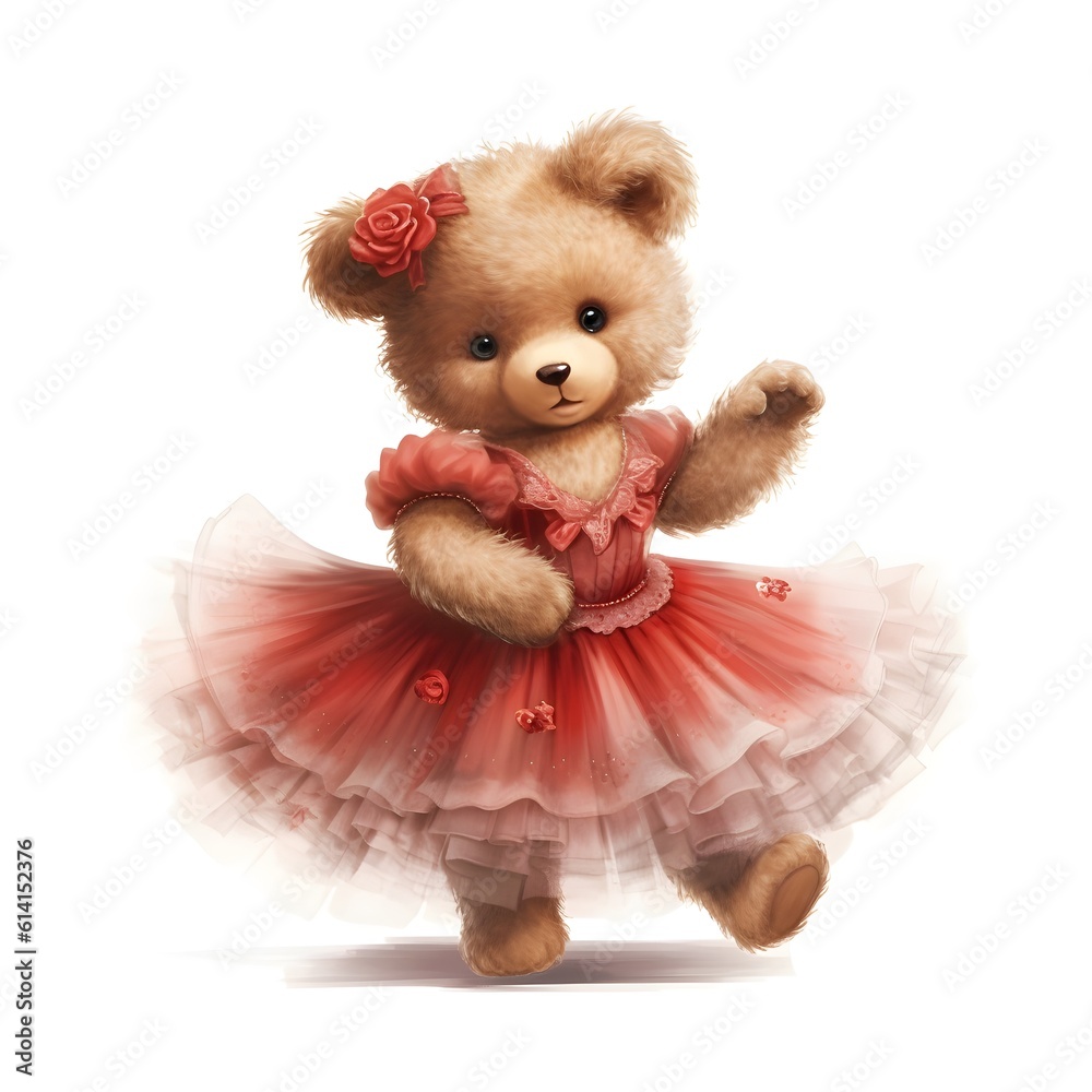 Wall mural Explore the world of cuteness and color with teddy bear - Wall murals