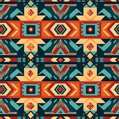 Find peace in seamless aztec patterns