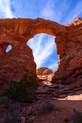 Landscape photograph of Double Arch taken in Arches National Park, Utah.