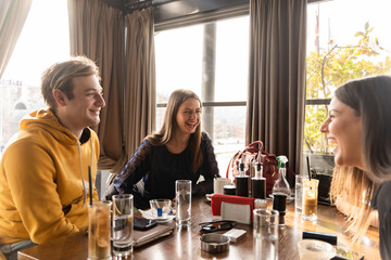 Laughing and having fun