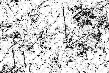The texture is black and white. Worn surface. Grunge pattern of dust, dirt, scratches, chips