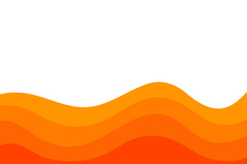 Orange Wave Curve Wavy Liquid Water Orange Juice Abstract Element Transparent Background Vector. Border Frame Summer Summertime Halloween Gradient Colors Decoration Flat Simple Normal Design