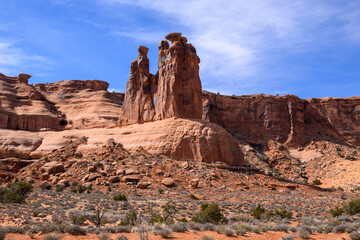 Fototapeta premium Landscape photograph taken in Arches National Park in Utah.