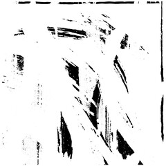 Black and white grunge. Abstract monochrome vector texture. Dirty chaotic pattern of scratches, cracks, stains. Surreal background